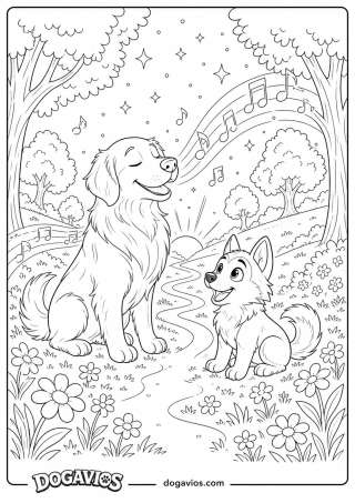 Free Dogavios coloring page, Pigúiça and Fofuxo (nº 195)