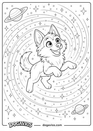 Free Dogavios coloring page, under the stars (nº 198)