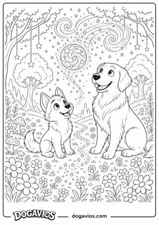 Free Dogavios coloring page, Pigúiça in the Magical Garden (nº 201)