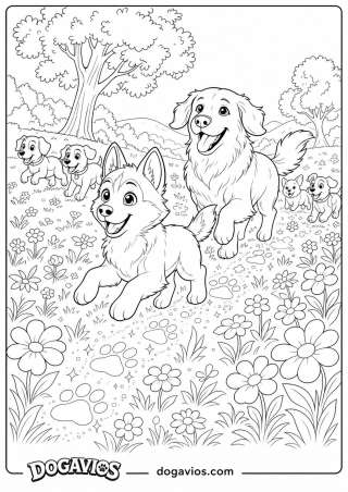 Free Dogavios coloring page, under the stars (nº 206)