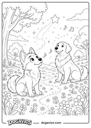 Free Dogavios coloring page, Pigúiça in the Magical Garden (nº 209)