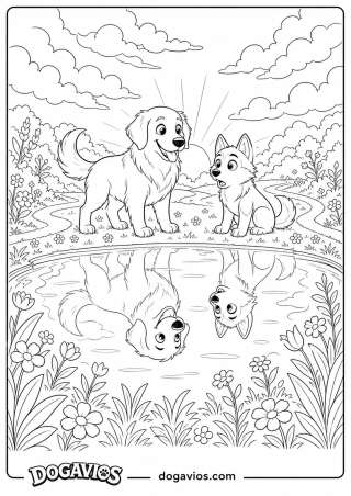 Free Dogavios coloring page, Pigúiça in the Magical Garden (nº 217)