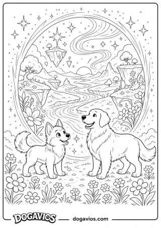 Free Dogavios coloring page, Pigúiça and Fofuxo (nº 219)