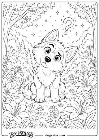 Free Dogavios coloring page, playing in the garden (nº 223)
