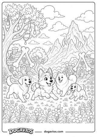 Free Dogavios coloring page, Pigúiça in the Magical Garden (nº 225)