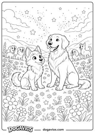 Free Dogavios coloring page, Pigúiça and Fofuxo (nº 227)