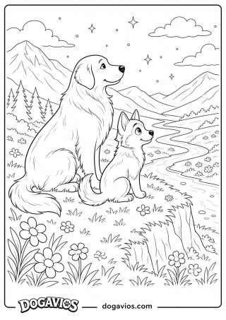 Free Dogavios coloring page, Pigúiça in the Magical Garden (nº 233)