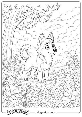 Free Dogavios coloring page, under the stars (nº 238)