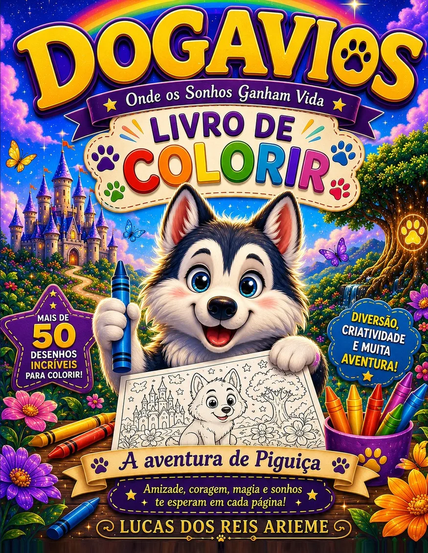 Livro de colorir infantil: a turma da Pigúiça pronta para ganhar suas cores