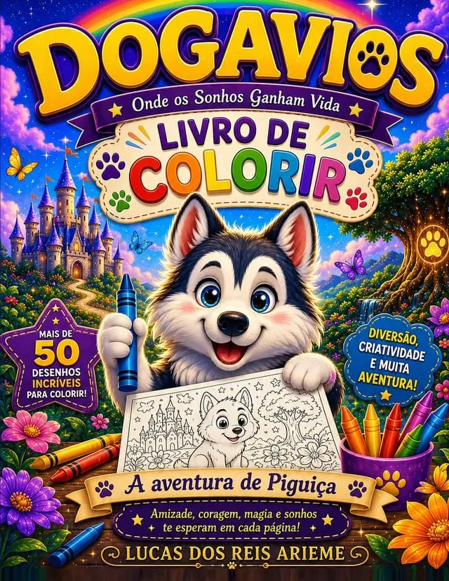 DOGAVIOS: Livro de Colorir da Pigúiça e do Fofuxo
