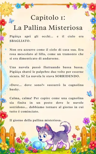 Prima pagina del libro Dogavios: Pigúiça si sveglia e il cielo è sbagliato